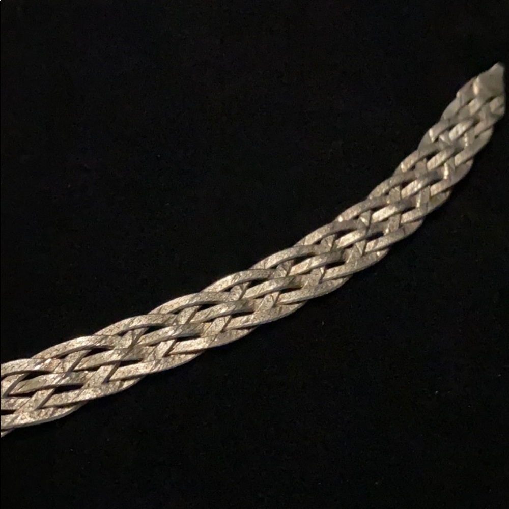 Sterling 7"  Beautifully Braided Bracelet *Italy*